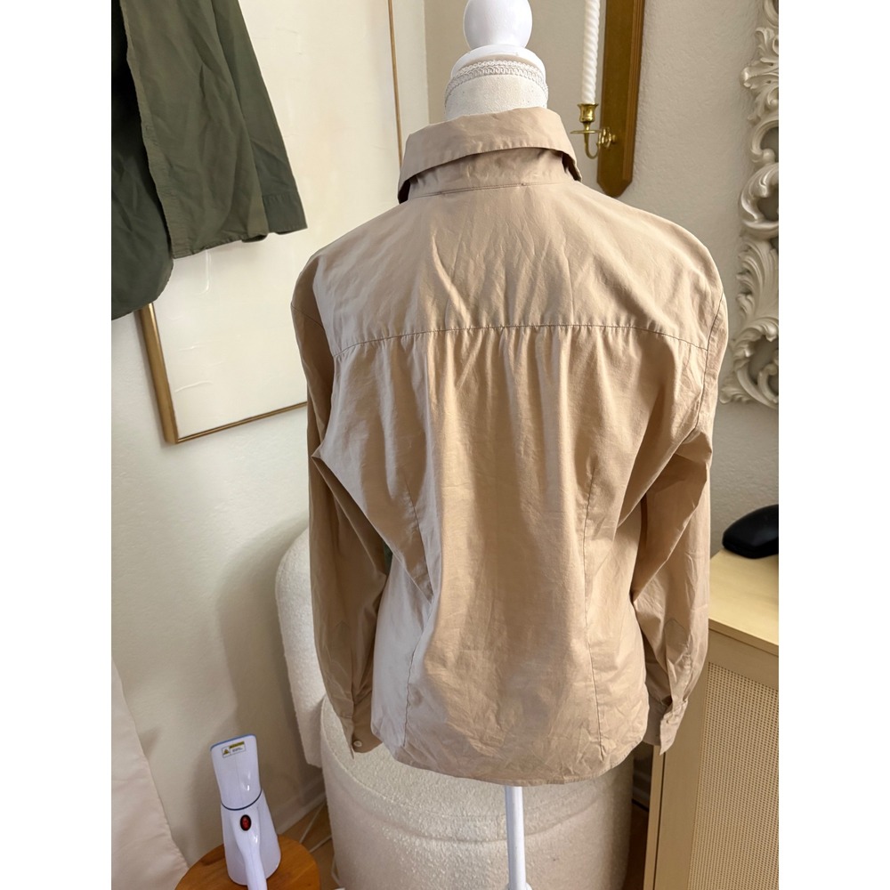 MaxMara Weekend Women Tan Button Down Shirt Size Small - Picture 3 of 7